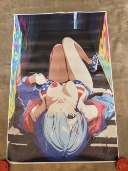 Photo1: Canvas Print Re:Zero Kara Hajimeru REM lolipop Wall Art Poster (Frameless)