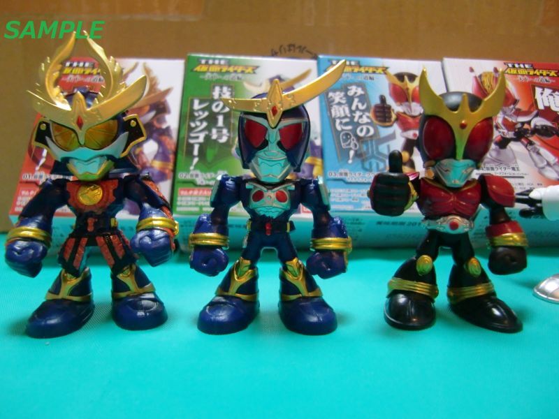Photo: Bandai Candy Toy - The Kamen Riders Gaim Kuuga Den-Oh Decade Ful Set 