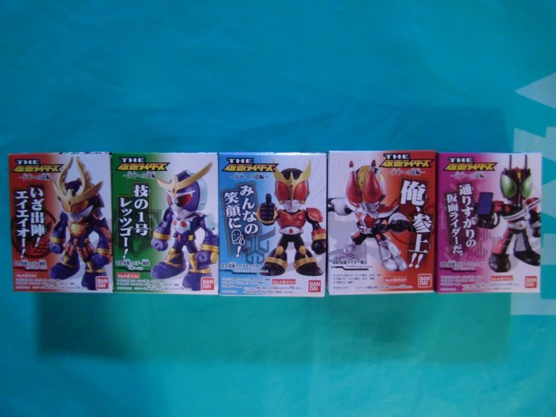 Photo1: Bandai Candy Toy - The Kamen Riders Gaim Kuuga Den-Oh Decade Ful Set 